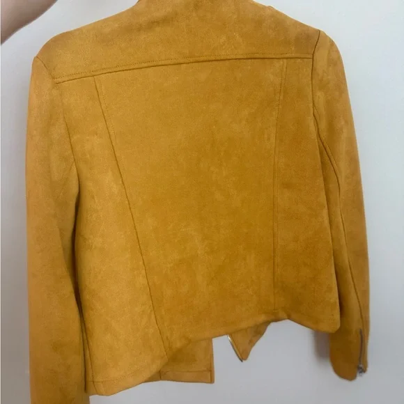 Women's Suede Moto Jacket Us 8 - Picture 3 of 7